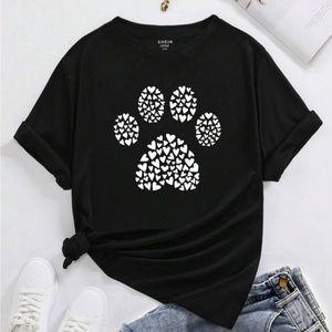 Cute Graphic Paw Print T-Shirt